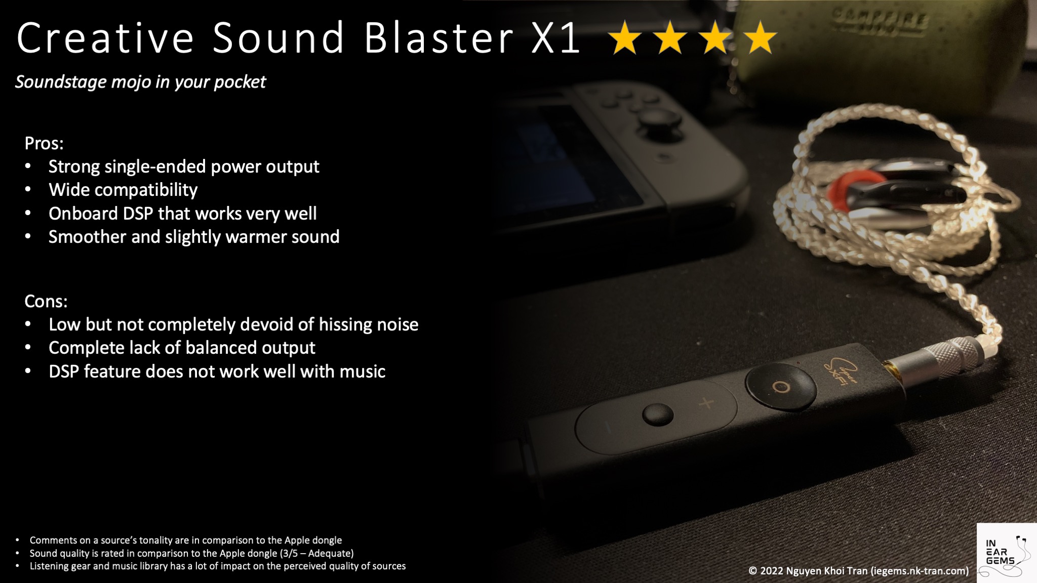 Creative Sound Blaster X1 - Soundstage mojo in your pocket