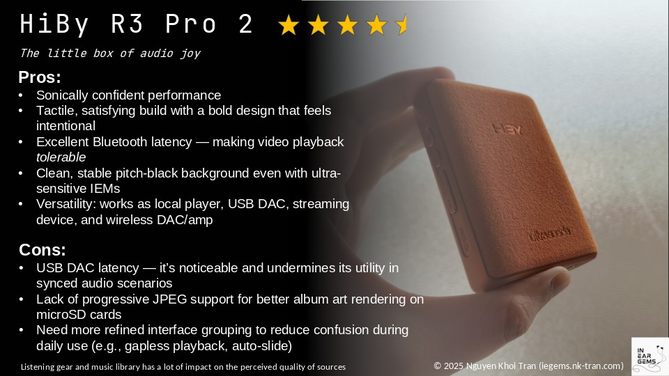 HiBY R3 Pro 2 - The little box of audio joy